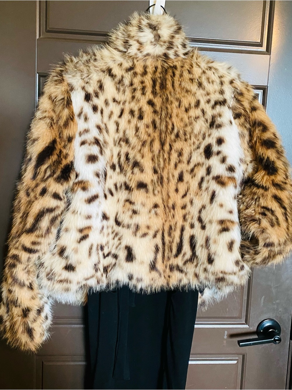 NWT Jessica Simpson SUPER SOFT Fur Jacket Leopard-Print - Picture 6 of 10